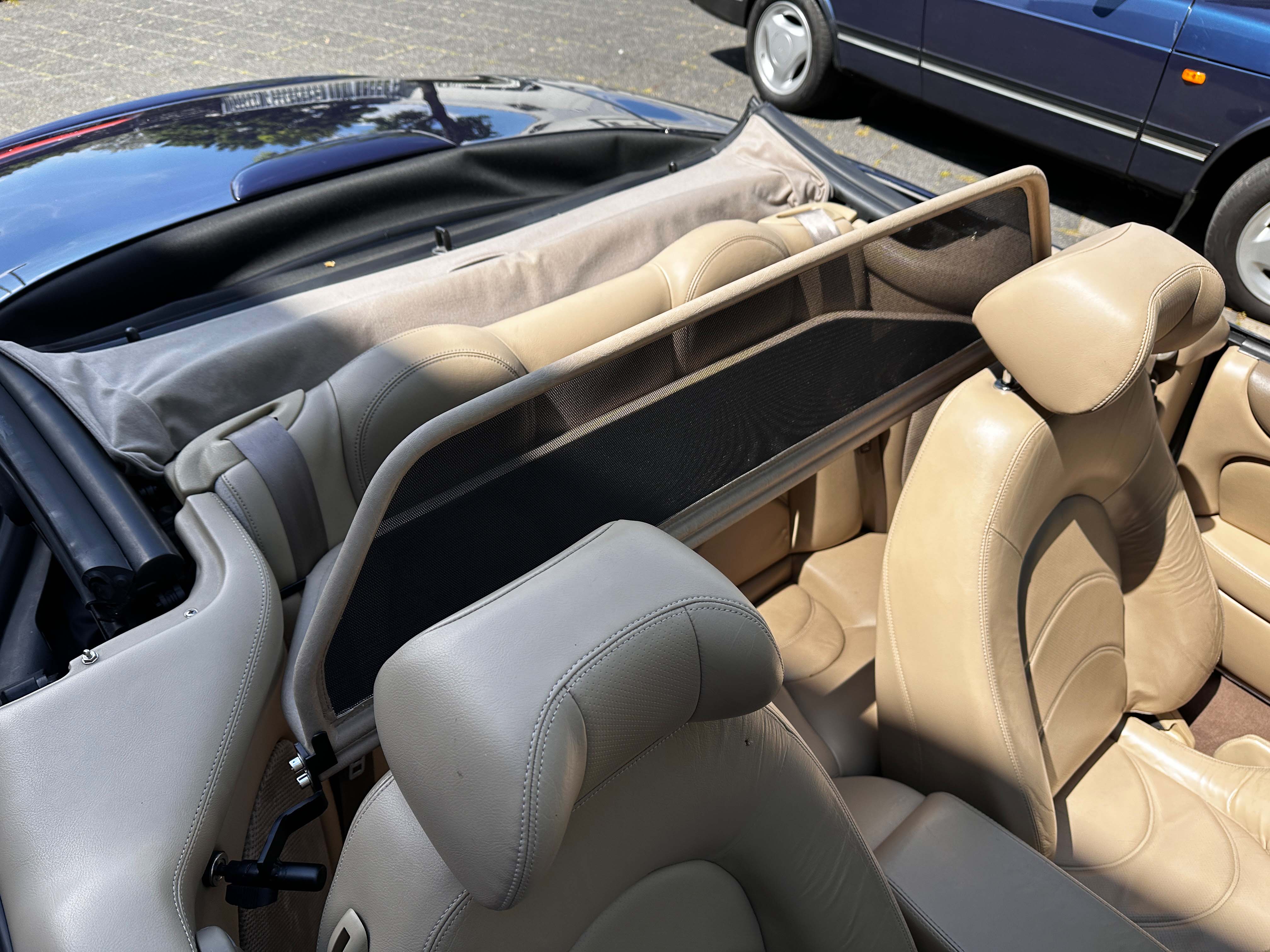 AIRAX Windschott für Jaguar XK8 Typ 100 mit Schnellverschluss in beige