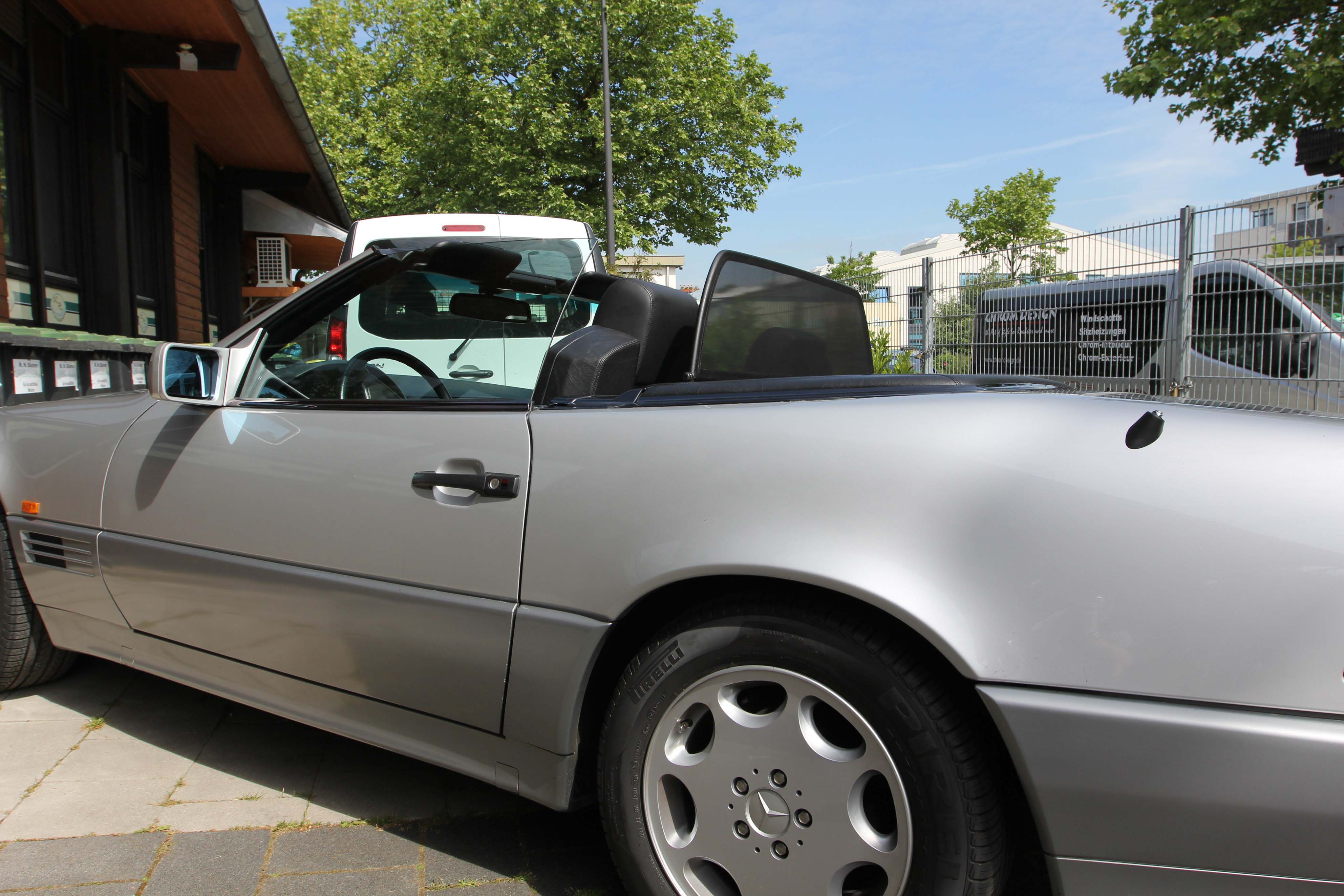 Windschott Windstop Windschutz 1989-2001 ,schwarz Für Mercedes Benz SL