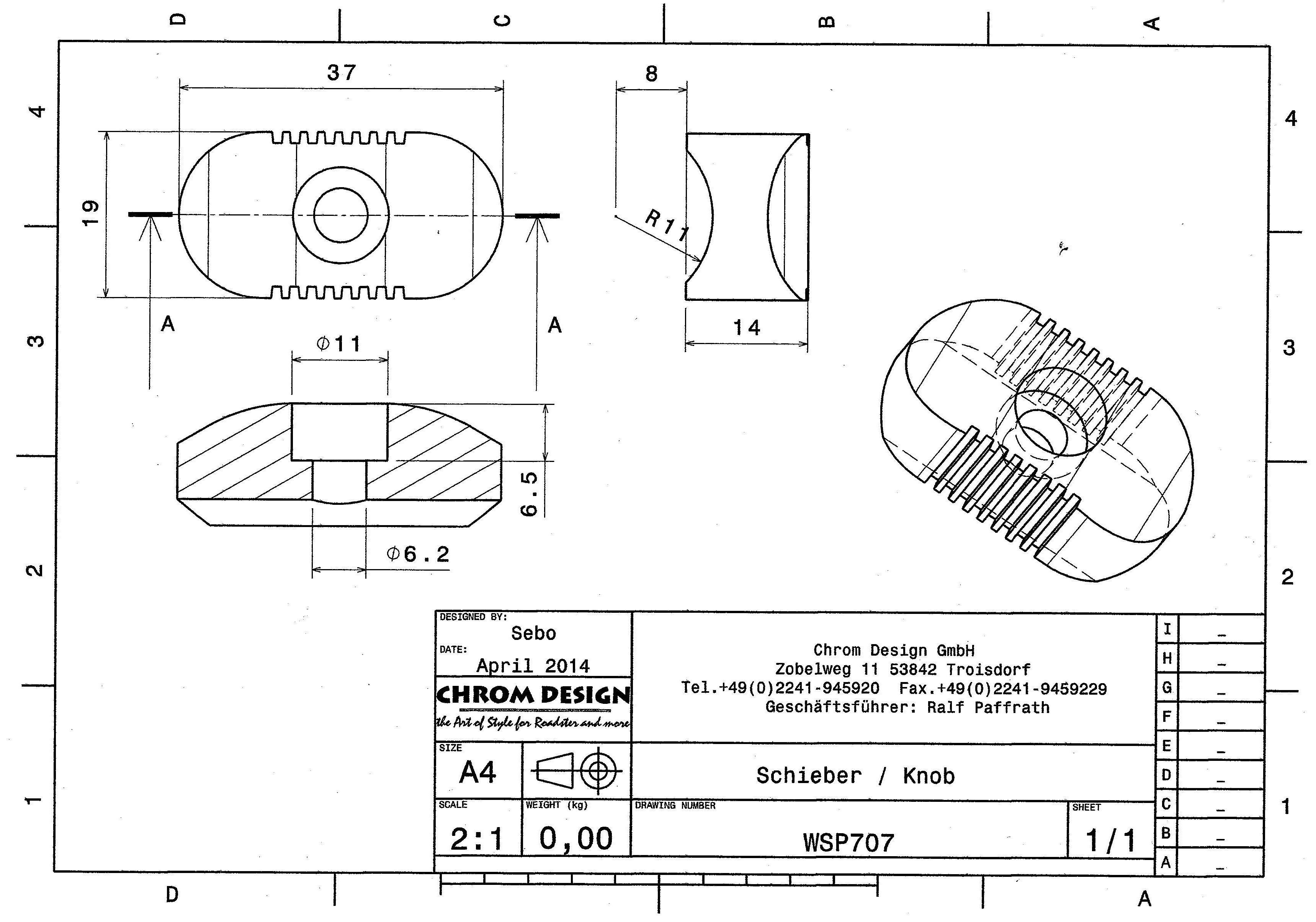 Plastic slider button 2 pieces