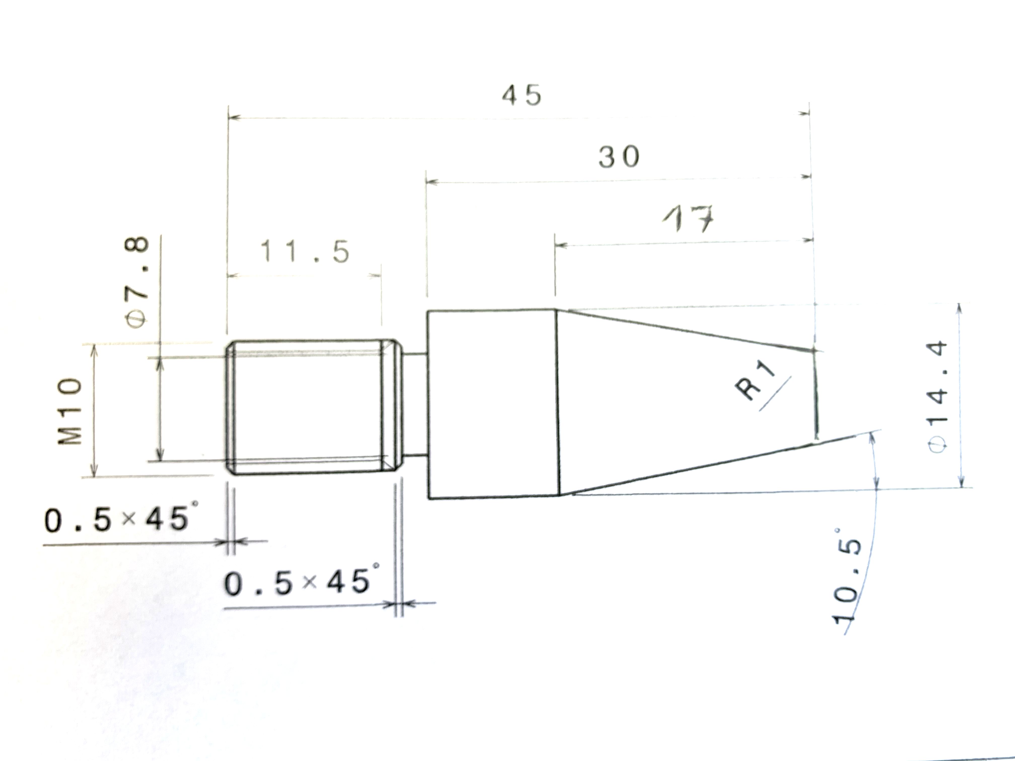 Perno de posicionamiento plástico M10 2 piezas