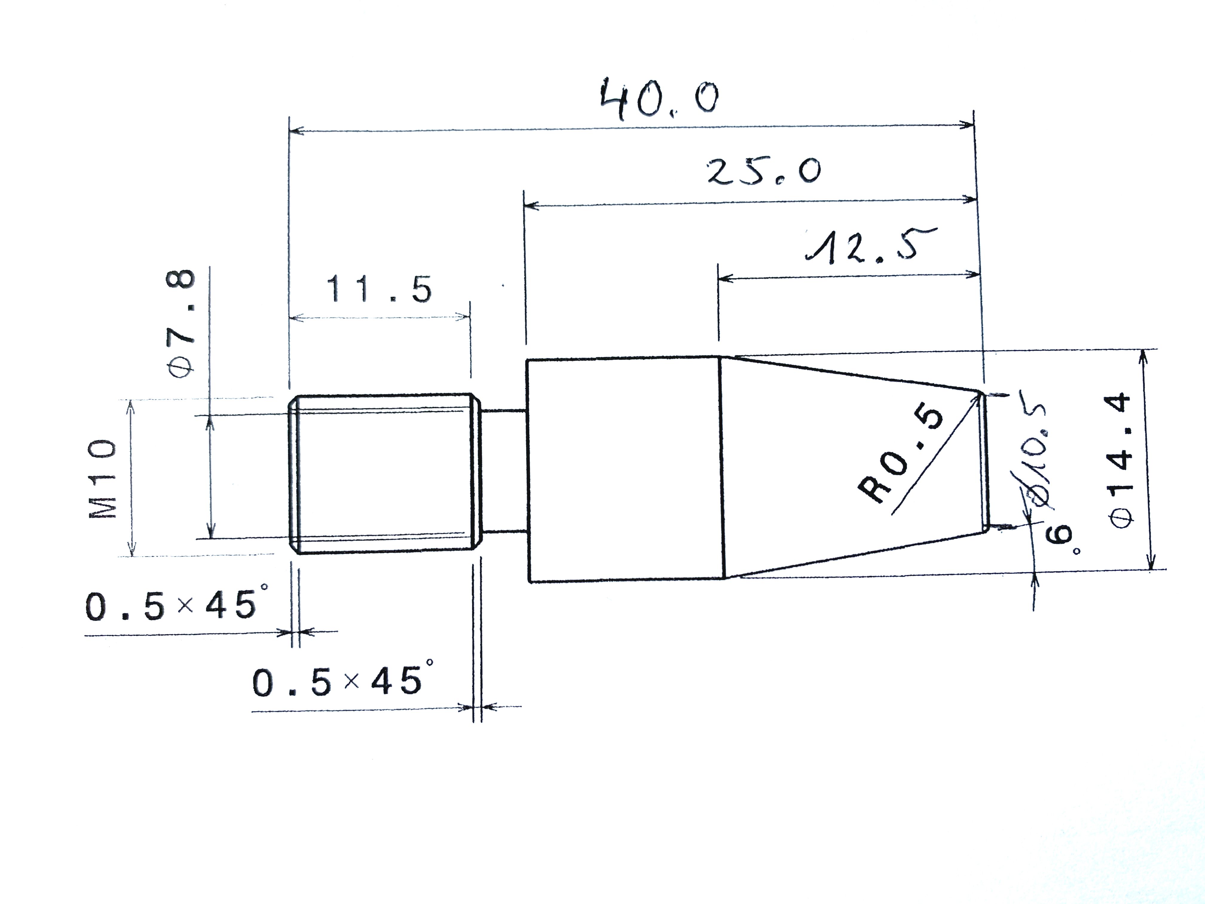 Monteringsstift plast M10 2 st