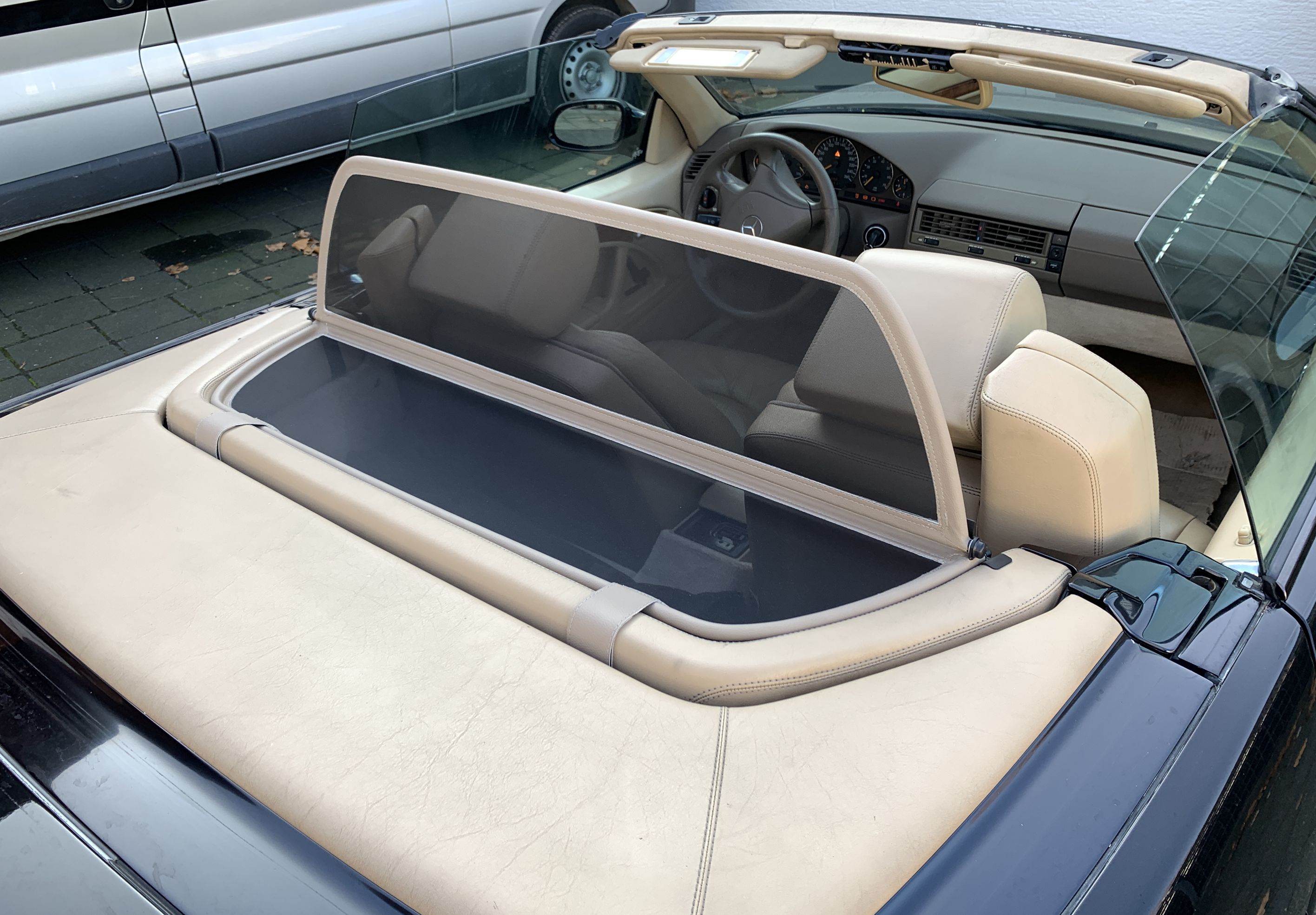 Airax deflector de viento tono beige adecuado para Mercedes Benz SL R129 in beige