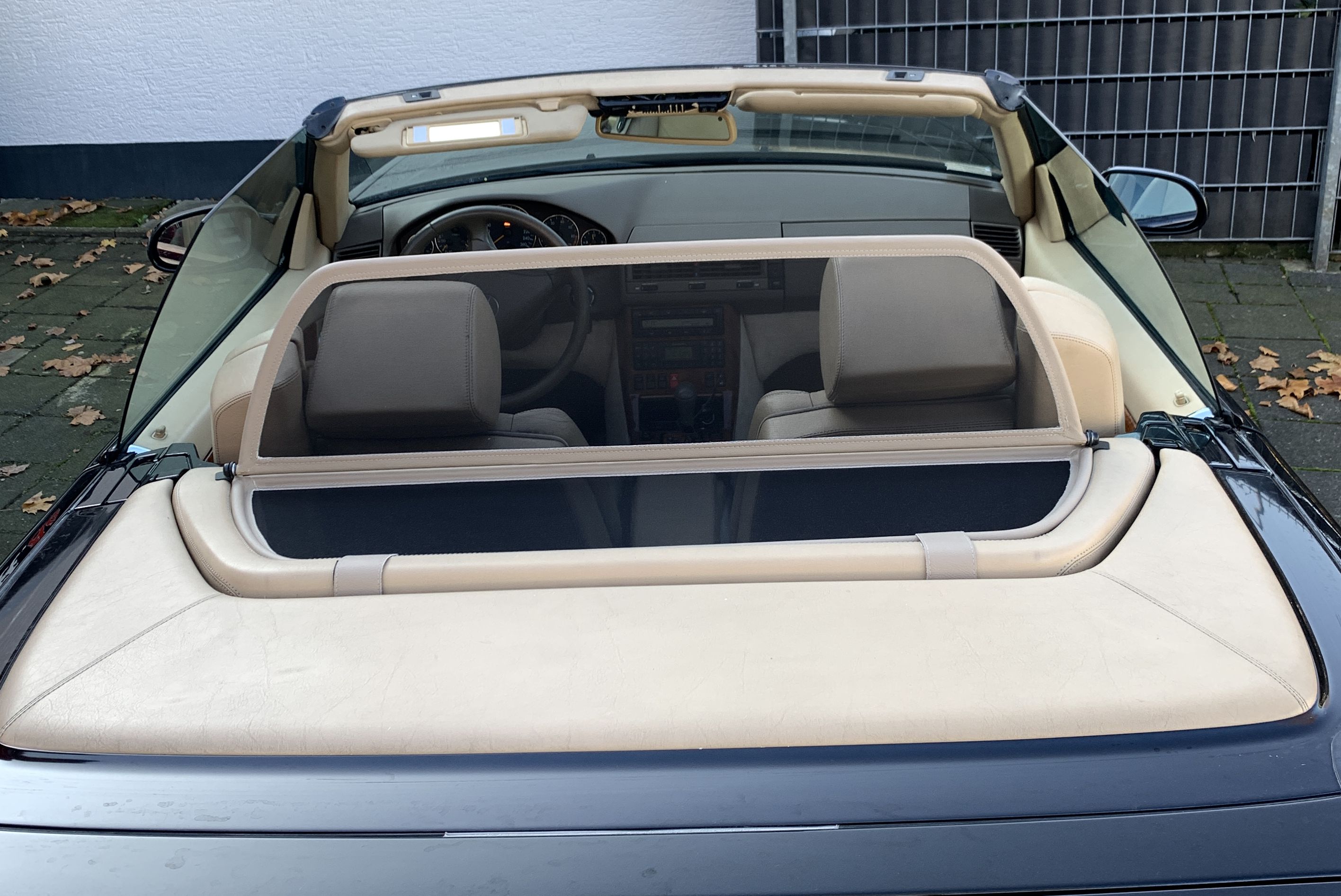 Airax deflector de viento tono beige adecuado para Mercedes Benz SL R129 in beige